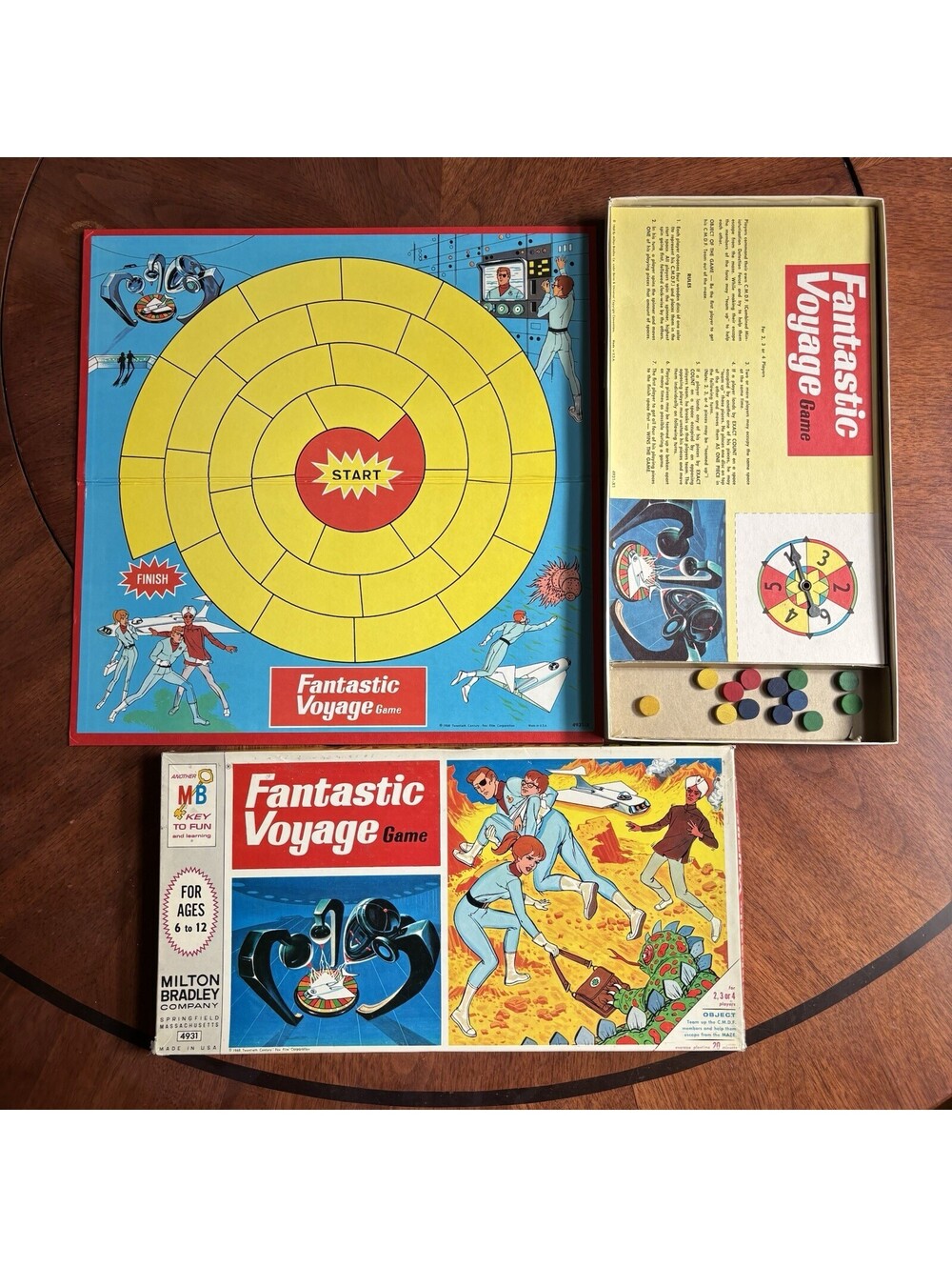 INCOMPLETE Vintage 1968 Fantastic Voyage Board Game Milton Bradley #4931